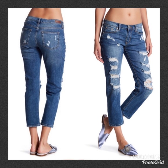 SALE - Distressed Crop Jeans - Picture 4 of 4